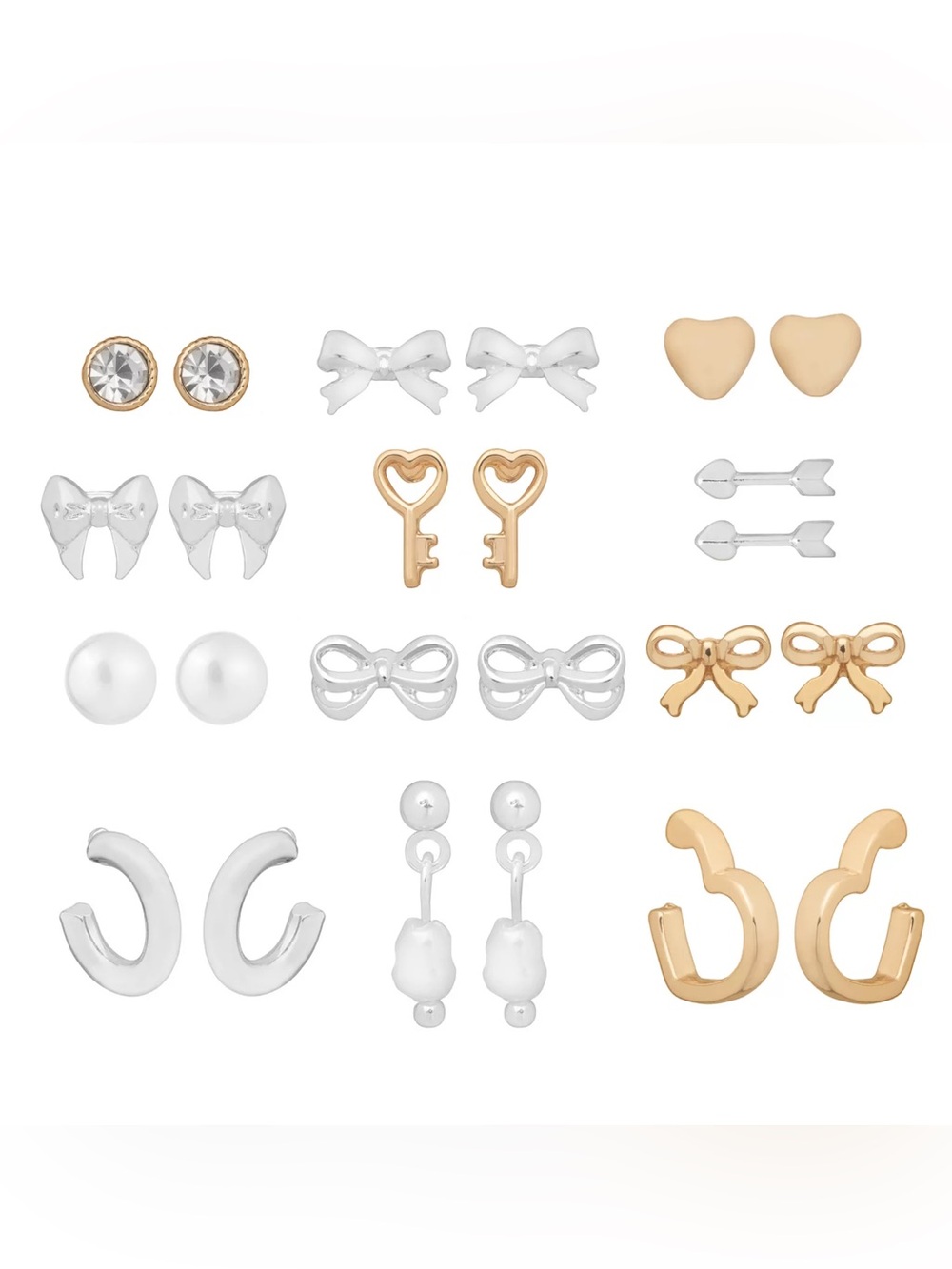 LC Lauren Conrad 12-Pair Bows & Hearts Earring Set